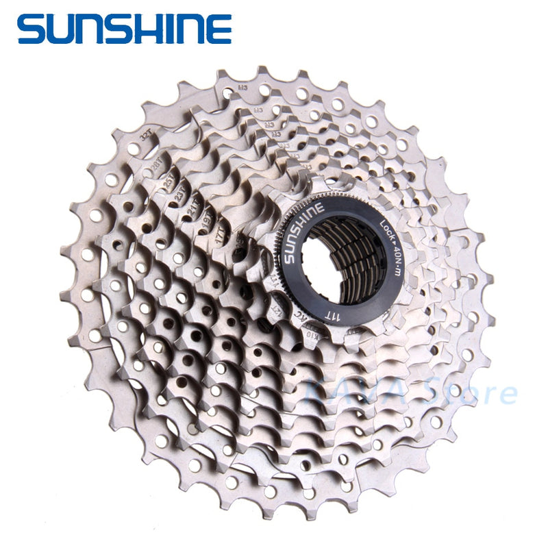 SUNSHINE Road Bike Freewheel 11-25T/28T/32T/34T/36T Bicycle Flywheel 8/9/10/11/12S Speed Cassette Sprocket for Shimano HG K7