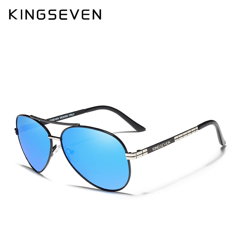 KINGSEVEN Design Men's Glasses Pilot HD Polarized Sunglasses For Men/Women Driving Sun Glasses With Emboss Logo Oculos De Sol