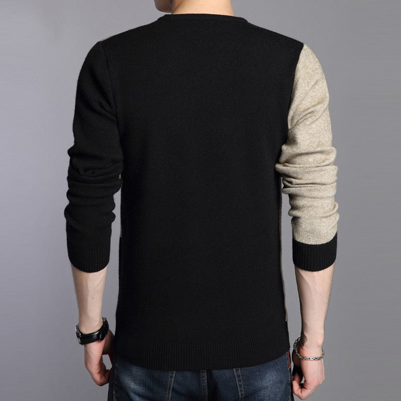 Liseaven Men Casual Pullover Sweater Fashion O Neck Knitwear Long Sleeve Male Pullovers