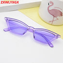 ZXWLYXGX 2020 new cat eye sunglasses women brand design retro colorful transparent colorful fashion cateye sun glasses men UV400
