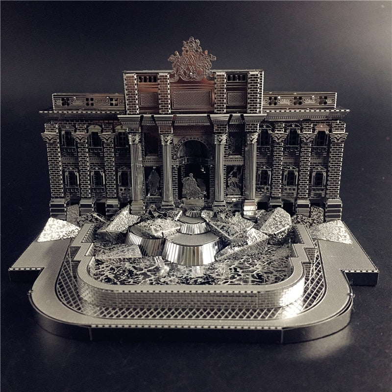 MMZ MODEL NANYUAN 3D-Metallmodellbausatz Trevi-Brunnen-Gebäudemontagemodell DIY 3D-Laserschnitt-Modell-Puzzle-Spielzeug für Erwachsene