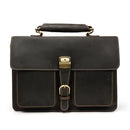 Luxury Fashion 100% Genuine Leather Men Briefcase Cow Leather Laptop Bag Vintage Shoulder Bag Real Cowhide Computer Bag 15.6"