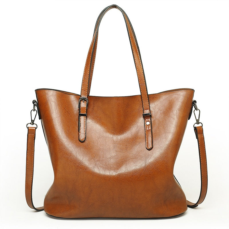 Bolsos de hombro de diseñador de lujo para mujer, bolsos de cuero de gran capacidad, bolsos de cuero al óleo, bolso cruzado para mujer, bolso de mano, Bolsas femeninas