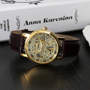 Ganador de la mejor marca, reloj mecánico informal de acero inoxidable a la moda de lujo para hombre, reloj de cuerda manual con esqueleto para hombre, reloj de pulsera