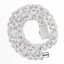 TOPGRILLZ, 16mm, Miami, nueva caja, cierre, cadena de eslabones cubanos, collar de Color dorado y plateado, circonita cúbica brillante, joyería de Hip hop