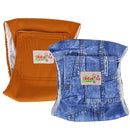 Ohbabyka 2Pack Pet Male Dog Cloth Diaper Physiological Sanitary Dog Shorts Underwear Pant for Pet Dogs Nappy Cover