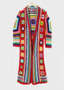 TIYIHAILEY, envío gratis, abrigo de lana de 100% a la moda para mujer, ropa de abrigo holgada de talla grande, suéteres nacionales hechos a mano Maxi de manga larga