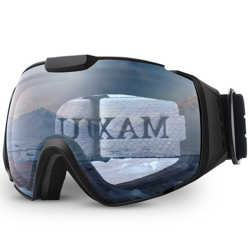 Ski Goggles,OTG Anti-Fog Snowboard Skate Snowmoblie Double Layer Spherical Lens Snow Goggles Men Women M4