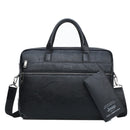 Maletín para hombre JEEP BULUO, bolsos para ordenador portátil de 13,3 ", bolso de hombro de negocios para hombre, bolsos de mano de cuero de alta calidad para oficina, negro