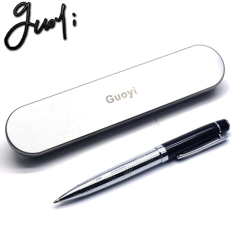 Guoyi C001 424 G2 Bolígrafo de lujo Eenvoudige Examen de negocios Metal Regalos de alta gama Personalización en masa Logotipo Pluma de firma