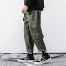 New Harajuku Cotton Multi-Pockets Style Fashion Cargo Pants Men Autumn Hip Hop Streetwear Casual Elastic Trousers Camo