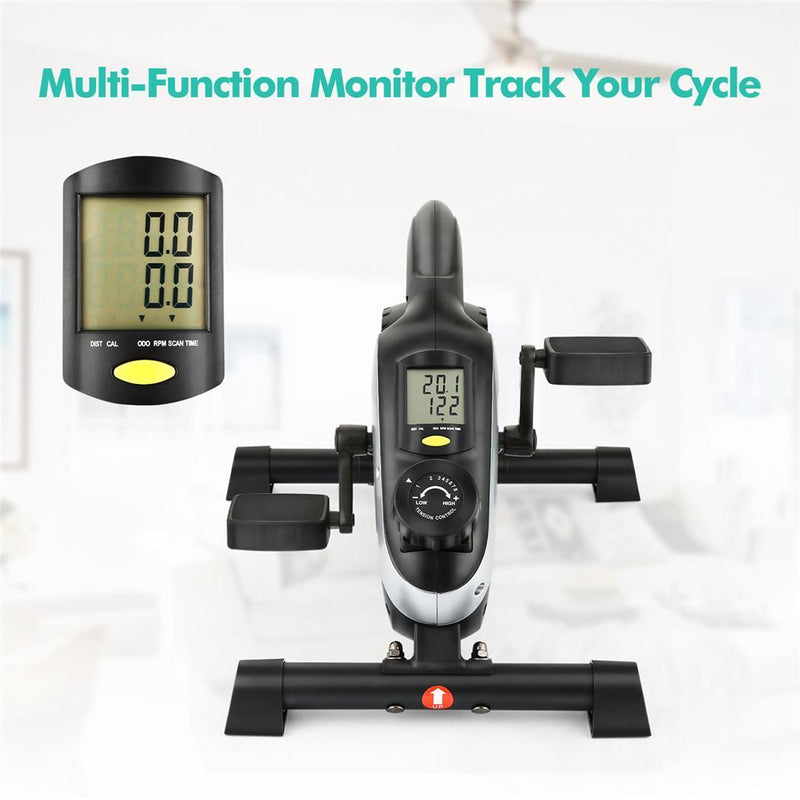 Fitness Steppers pantalla LCD Dual Pedal Mini bicicleta de ejercicio 8 niveles resistencia magnética entrenador portátil piernas equipo de entrenamiento