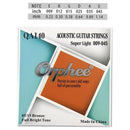 Orphee 6Pcs Acoustic Guitar Strings QA Series Folk Hexagonal Steel Core 80/20 Bronze Wire Super Light Tension Guitar Accessories