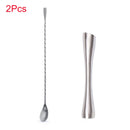 UPORS Stainless Steel Cocktail Set 550ml/750ml Cocktail Shaker Set with Muddler Jigger Bar Spoon Ice Tong Bartender Kit Bar Set