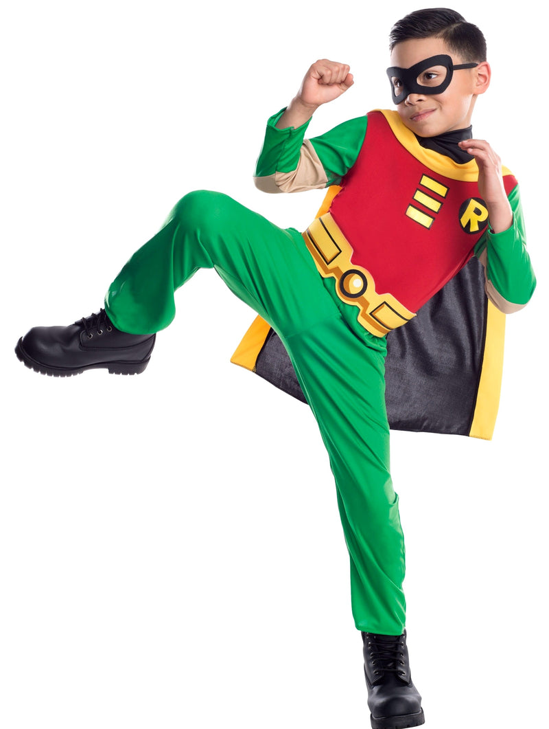 Young Justice Teen Tim Drake Robin 3-10 años Niños 4pcs / 1set Damian Disfraz Uniforme de Halloween Personalizado