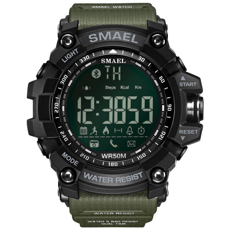 Relojes cronógrafo SMAEL para hombre, reloj deportivo para hombre, reloj militar del ejército, reloj Digital LED multifunción resistente al agua para hombre