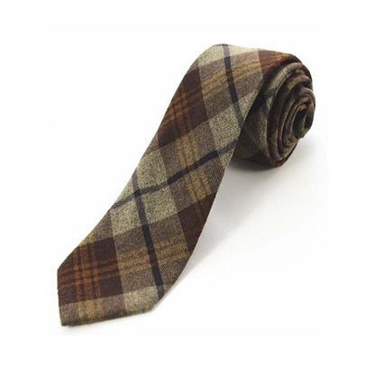 JEMYGINS Original de algodón de alta calidad 2,4 ''flaco a cuadros sólido Cachemira corbata de lana hombres corbata para reunión de trabajo juvenil