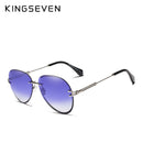 KINGSEVEN 2019 DESIGN Vintage Fashion Sun glasses Rimless Women Sunglasses Gradient Lens Brand Designer Oculos De Sol Feminino