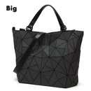 2022 Women Laser Geometry Bag Sequins Mirror Saser Plaid Folding Shoulder Bags Luminous Handbag Diamond Casual Tote Bucket Bag