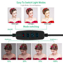 Anillo de luz LED 16/20/26cm 5600K lámpara de anillo para Selfie regulable con trípode soporte para teléfono enchufe USB iluminación para estudio fotográfico