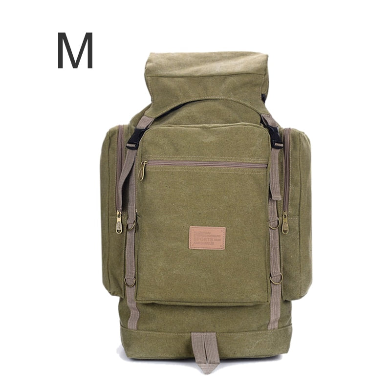 60L 80L Men Military Bag Tactical Backpack Canvas Army Bag Large Travel Camping Hiking Mountaineering Outdoor Sport Bag XA106D