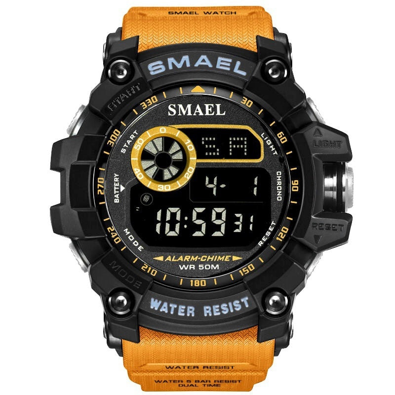 SMAEL Militärische Digitaluhren Männer Alarm Wasserdichte Uhr LED-Rücklicht Sport Armbanduhr Chronograph Countdown-Uhr Männlich 8010