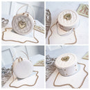2021 Summer Female Women Messenger Bag Korean Edition Fashion Small Round Bag Mini Bag Circular Shoulder Bag