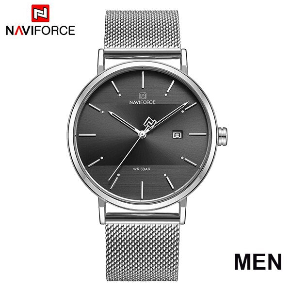 NAVIFORCE Couple Watch Luxury Quartz Mens Watch Women Simple Wristwatch Clock for Male Female Waterproof Lovers Gift Watch 2019