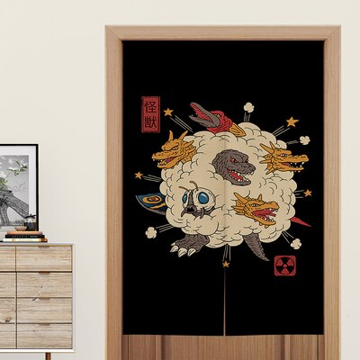 Japanese Style kitchen door curtain fabric screen bedroom restaurant toilet decorative hanging curtain