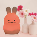 Rabbit LED Night Light Touch Sensor Remote Control 9 Colors Dimmable Timer Rechargeable Silicone Bunny Lamp for Kids Baby Gift