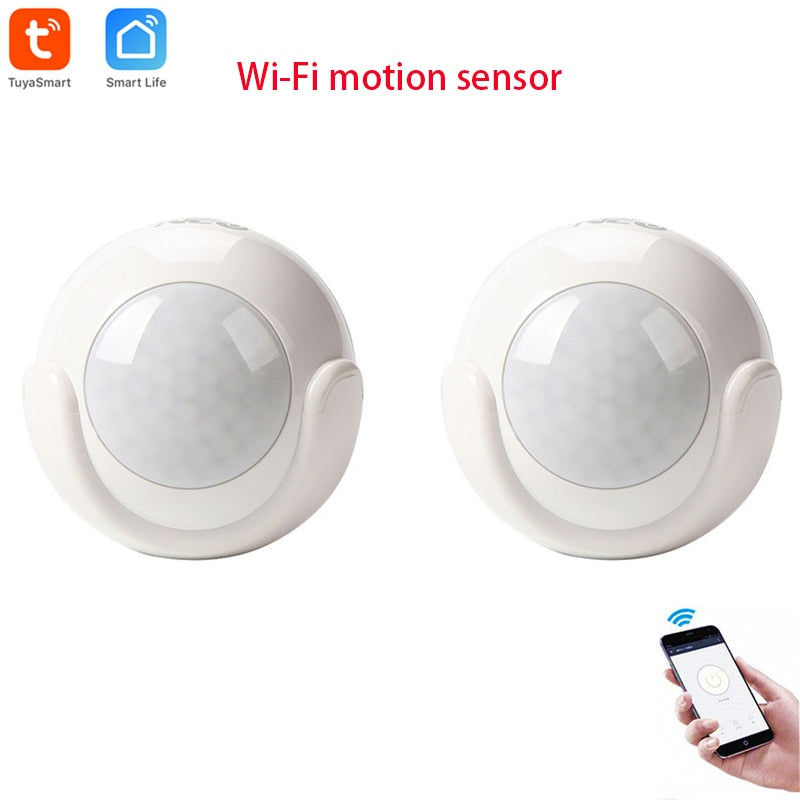 Detector de Sensor de movimiento PIR WiFi Tuya, sistema de alarma para el hogar, detector de infrarrojos con Sensor PIR de forma Mini compatible con IOS y Android