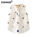 VIDMID Toddler Baby Girls Sleeveless blouses Summer Clothing  kids girls Tops shirts tank shirt children&