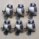 Fashion Vintage copper Plated Owl cute natural tiger eye stone onyx opal pendants for jewelry making wholesale 12pcs/lot free