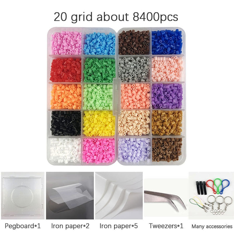 2.6mm Mini Hama Beads 80Colors kits perler PUPUKOU Beads Tool and template Education Toy Fuse Bead Jigsaw Puzzle 3D For Children