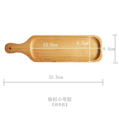 Plato de postres de madera de estilo japonés, tablas de cortar de frutas creativas naturales ecológicas, bandejas para servir comida sin pintura, platos de Sushi, vajilla