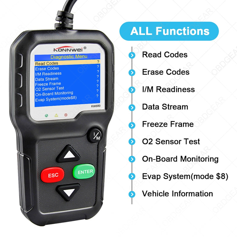 2022 beste Qualität OBD2 Autodiagnosescanner KONNWEI KW680s Volle OBD 2 Funktion Autoscanner Autodiagnosewerkzeuge für das Auto