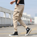 New Harajuku Cotton Multi-Pockets Style Fashion Cargo Pants Men Autumn Hip Hop Streetwear Casual Elastic Trousers Camo