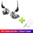 New QKZ VK1 4DD In Ear Earphone HIFI DJ Monito Running Sport Earphones Earplug Headset Earbud ZS10 ZS6 fone de ouvido audifonos