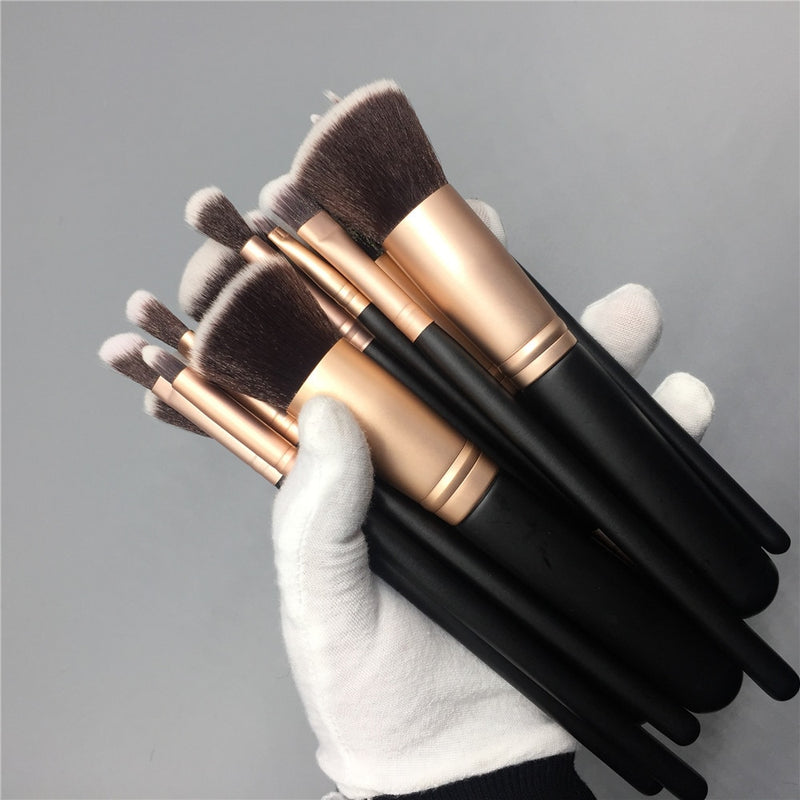 14pcs makeup brushes set for foundation powder blusher lip eyebrow eyeshadow eyeliner brush cosmetic tool