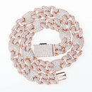 TOPGRILLZ, 16mm, Miami, nueva caja, cierre, cadena de eslabones cubanos, collar de Color dorado y plateado, circonita cúbica brillante, joyería de Hip hop