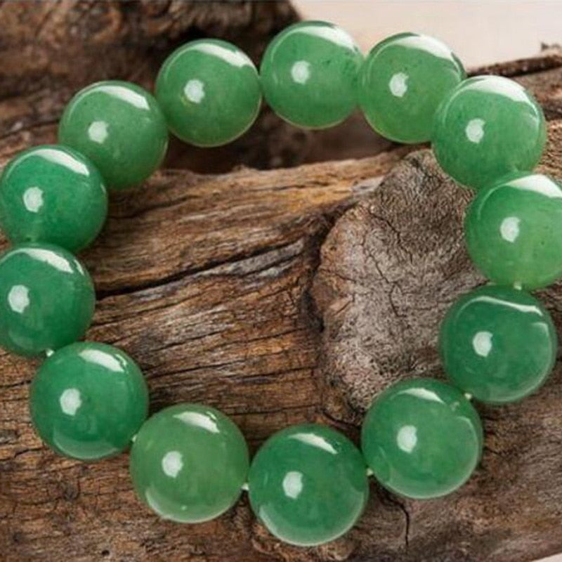 Dongling natural Jade Pulsera Jade Porn Pareja Pulsera Jade Pulsera Cristal Pulsera Jade verde Pulsera de cuentas para hombres y mujeres