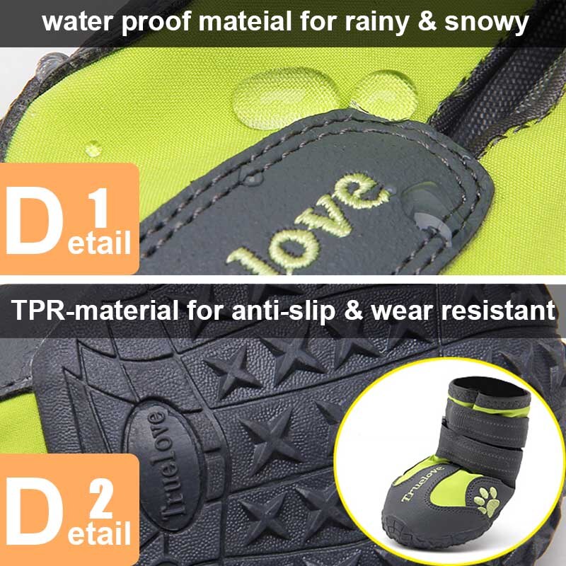 Truelove Waterproof Dog Shoes For Dogs Winter Summer Rain Snow Dog Boots Sneakers Shoes For Big Dogs Husky Outdoor Buty Dla Psa