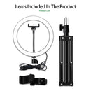 Anillo de luz LED 16/20/26cm 5600K lámpara de anillo para Selfie regulable con trípode soporte para teléfono enchufe USB iluminación para estudio fotográfico