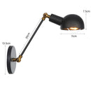Industrial Adjustable Swing Arm Wall Lamp Reading Bedside Vintage Wandlamp Retro Extendable Led Wall Lights Fexible White Gold