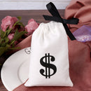 100 Cotton Jewelry Packaging Ribbon White Canvas Drawstring Bag for Wedding Favor Bags Personalized Custom Logo Chic Small Pouch