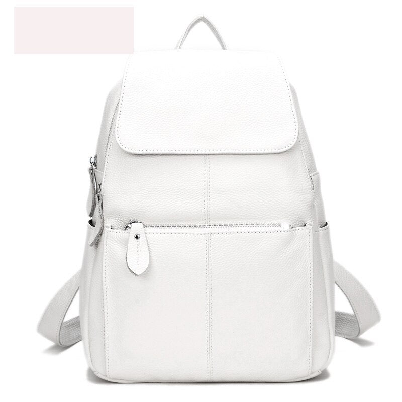 Zency Mode Weich Echtes Leder Große Frauen Rucksack Hohe Qualität A+ Damen Täglich Casual Reisetasche Rucksack Schultasche Buch