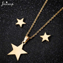 Jisensp Ecg Heartbeat Necklace Love Heart Necklaces Pendants for Women Gold Stainless Steel Jewelry Earrings Doctor Accessories