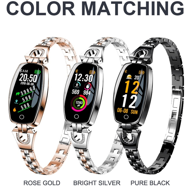 Reloj inteligente 696 H8 para mujer, reloj inteligente para mujer, podómetro de presión arterial, resistente al agua, rastreador de actividad física, pulsera Xiaomi Band