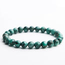 Pulsera de cuentas redondas de cristal Esmeralda verde Natural auténtica, 7mm, 8mm, 9mm, 10mm, piedra preciosa para mujer, pulsera más rara, joyería AAAAA