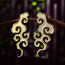 Lotus Fun Real 925 Sterling Silver Fine Jewelry Original Sunset Cloud Dangle Earrings Chinese Style Vintage Earrings for Women